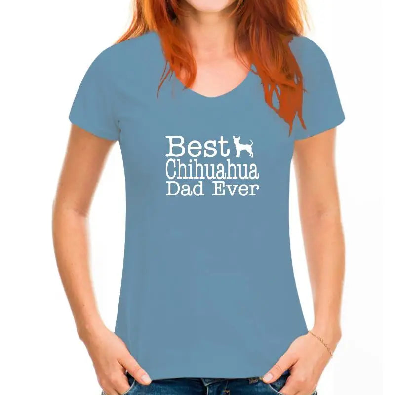 Funny Best Chihuahua Dog Dad Ever Graphic T Shirts Men Summer Cotton Harajuku  O Neck Streetwear Hip Hop T-shirt
