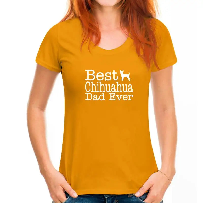 Funny Best Chihuahua Dog Dad Ever Graphic T Shirts Men Summer Cotton Harajuku  O Neck Streetwear Hip Hop T-shirt