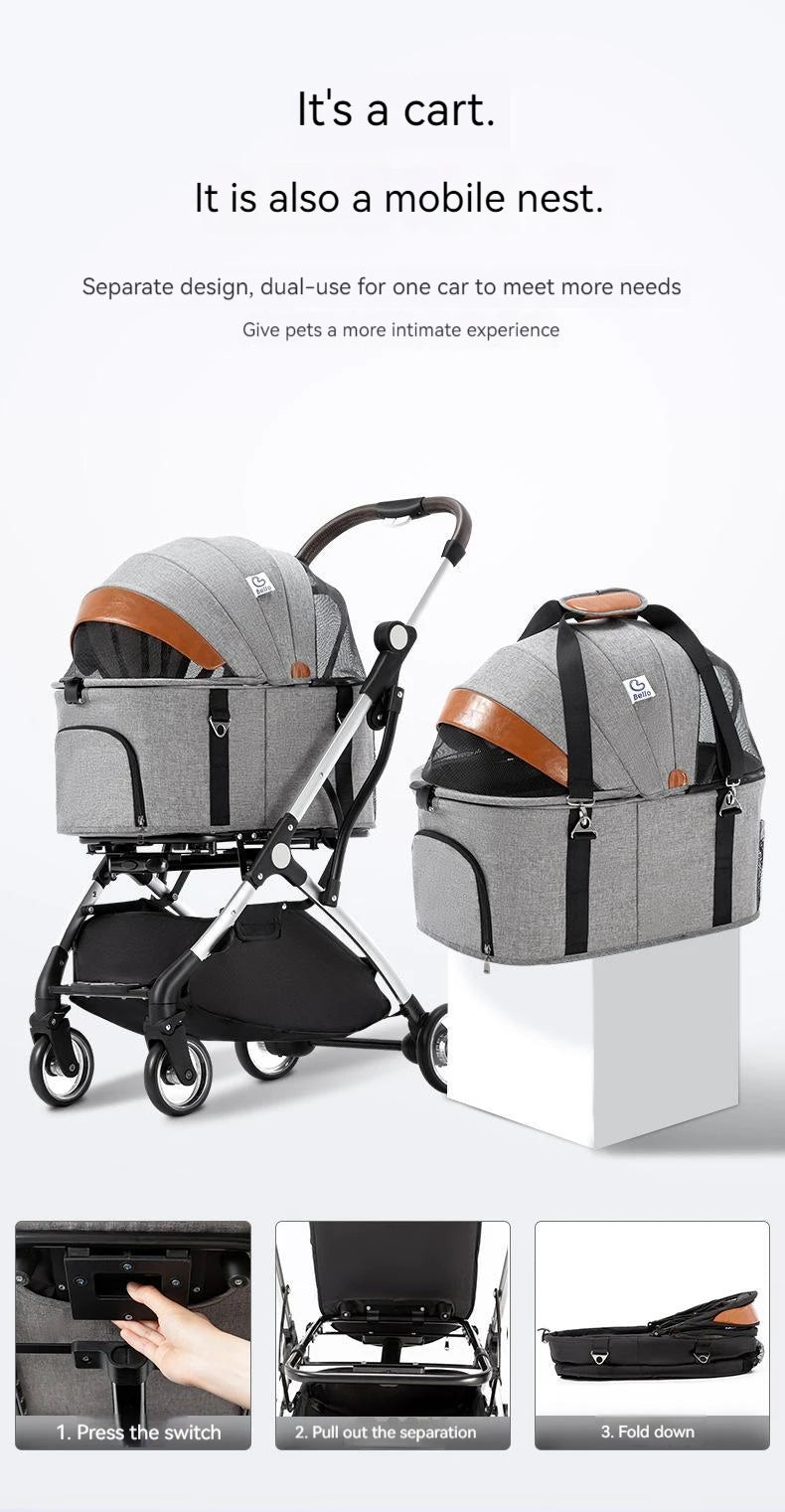 Hundewagen in Modernem Design und vier Rädern