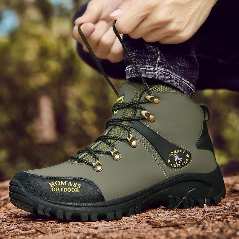 Unisex New Hiking Boots Men Waterproof High Top Trekking Botas Leather Men Outdoor Boots For Men Platform Outdoor Shoes-3