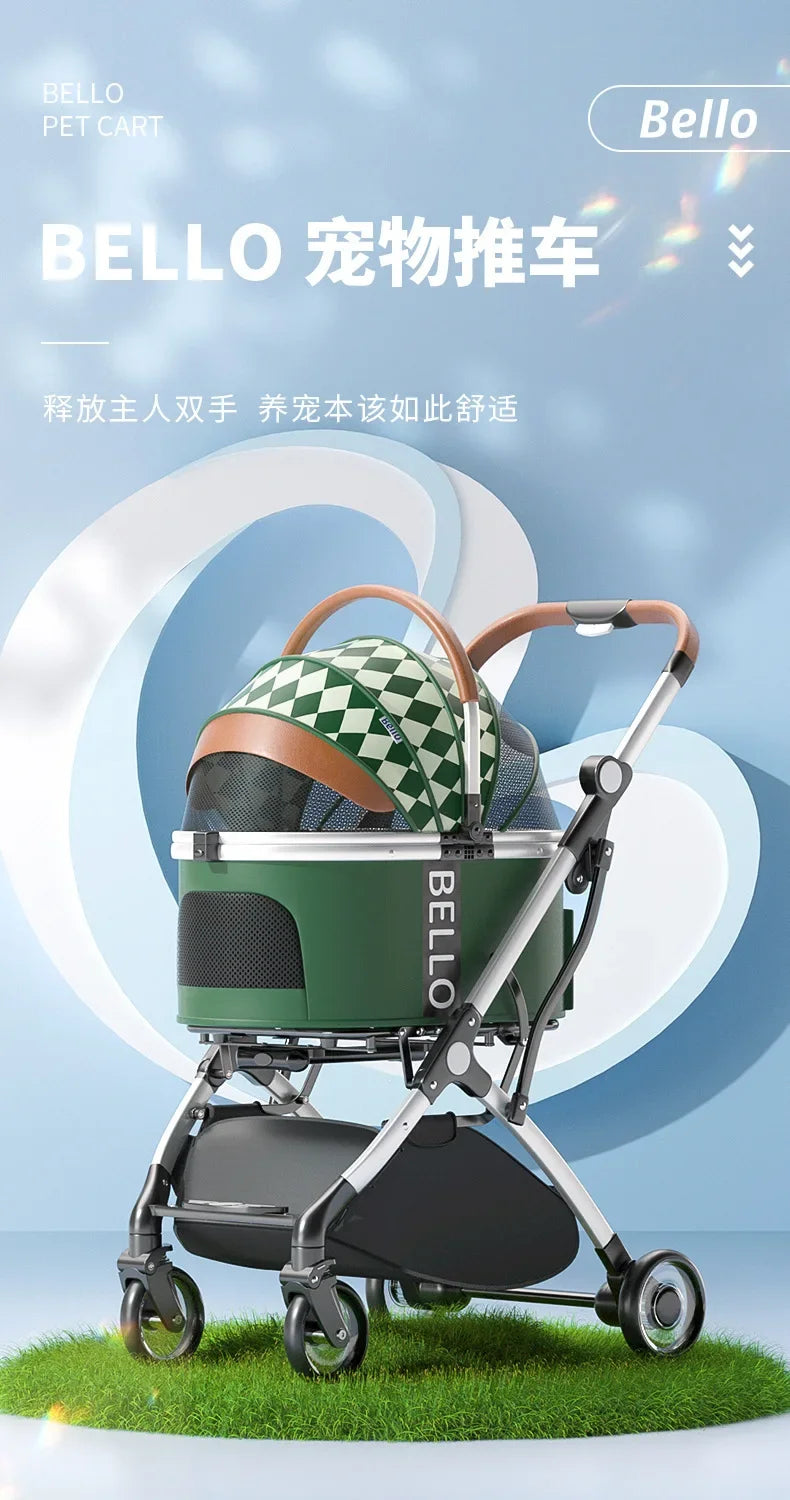 Aluminium Hundebuggy für Hunde bis 15 Kg