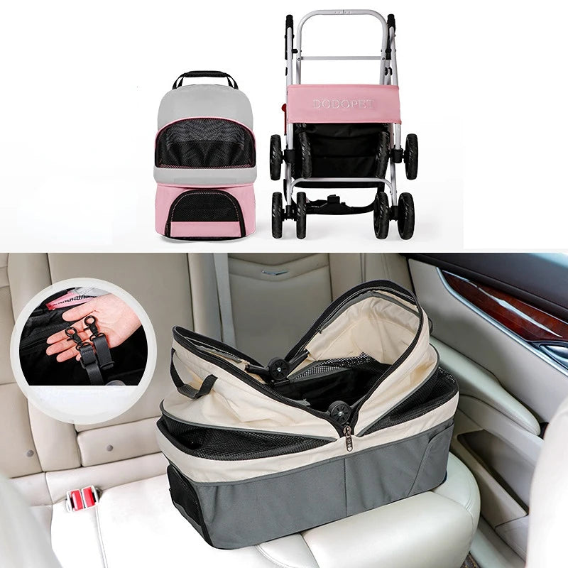 Leichtgewicht unter den Hundewagen mit abnehmbarem Aufsatz für das  Auto