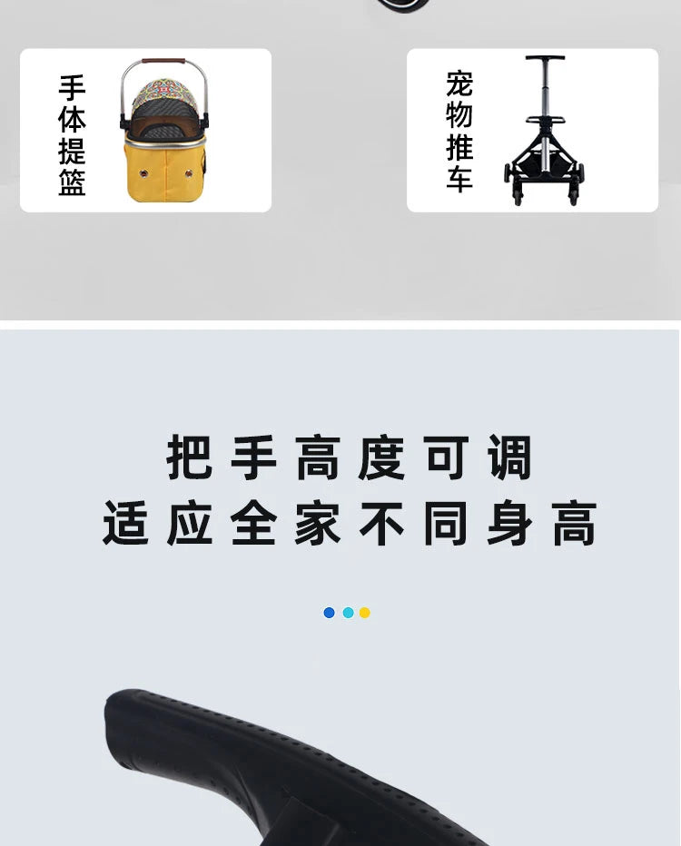 Außergewöhnlicher Hundewagen mit Abnehmbarem Aufsatz