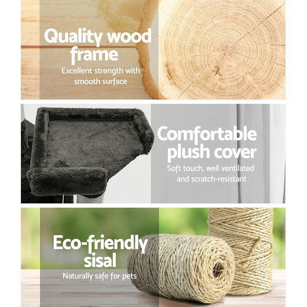 Cat Tree 180cm Trees Scratching Post Scratcher Tower Condo House-3