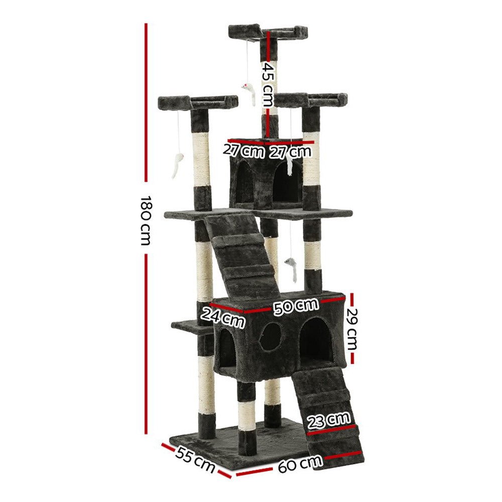Cat Tree 180cm Trees Scratching Post Scratcher Tower Condo House-1
