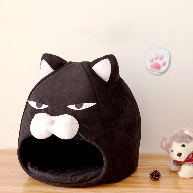 Cozy Haven Cat Bed: Plush Nest For Your Feline Friend-2