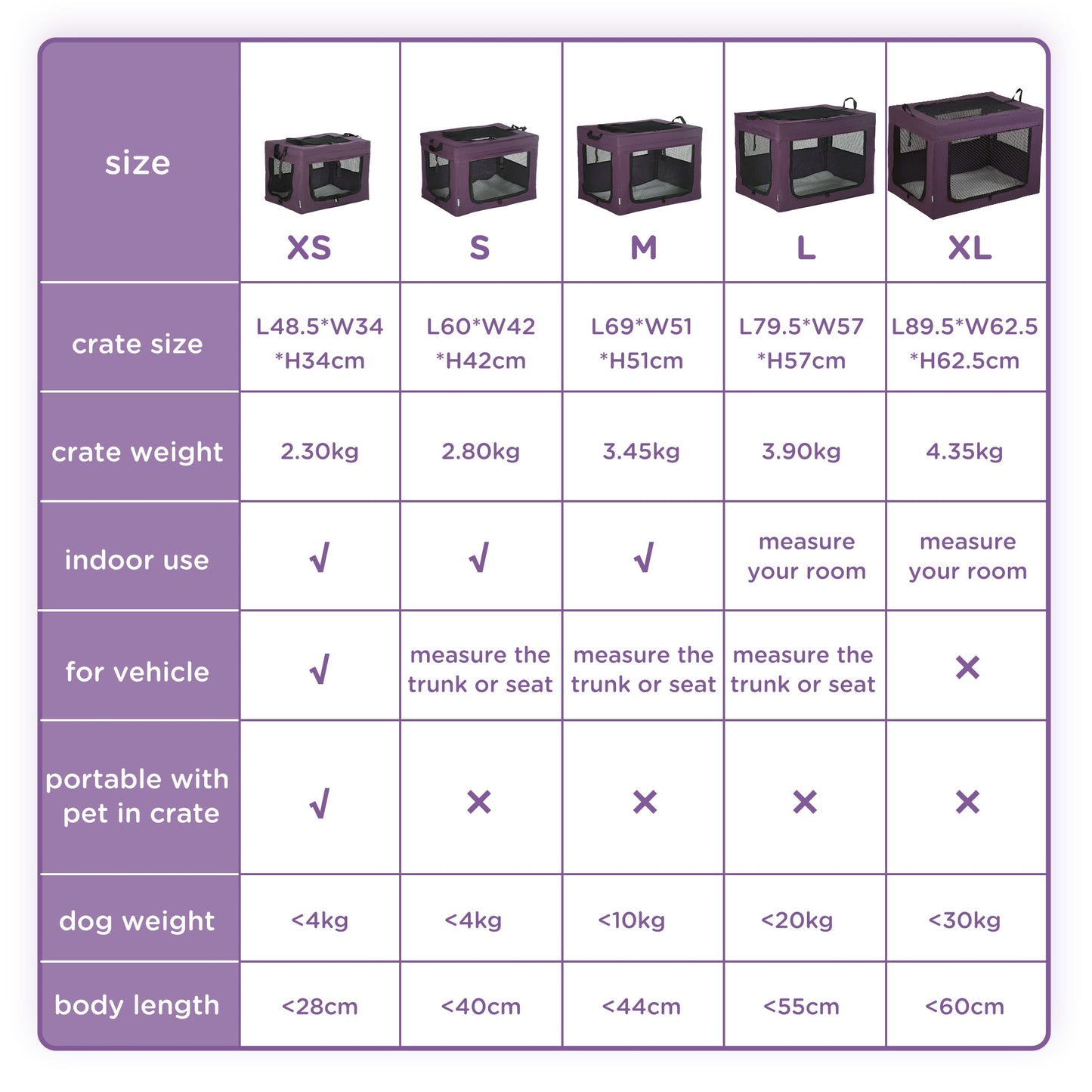 49cm Pet Carrier Portable Cat Carrier Foldable Dog Bag Pet Travel Bag w/ Cushion for Miniature Dogs, Purple-3