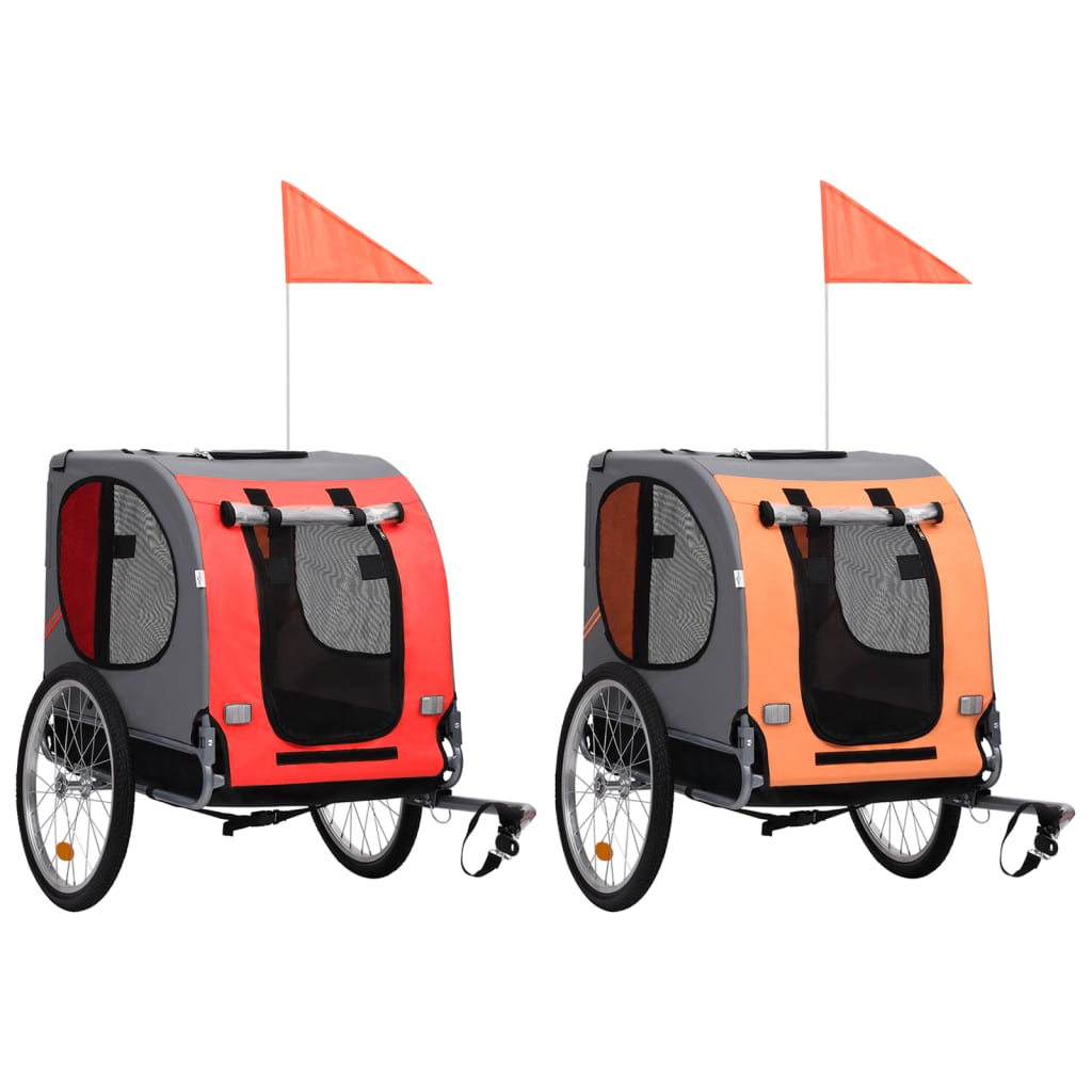 vidaXL Pet Bike Trailer Foldable Dog Bicycle Carrier Dog Buggy Cart for Bike-5